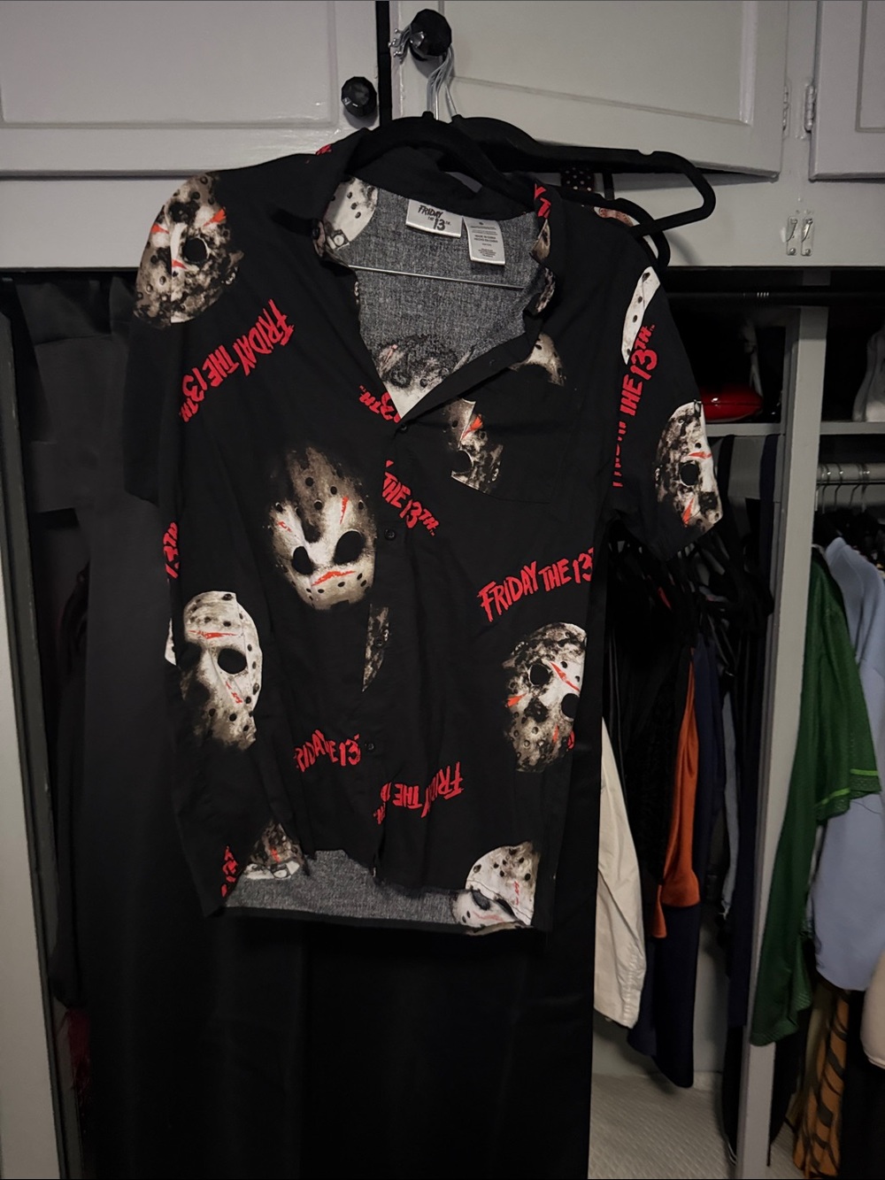 Friday the 13th Black Button-Down Shirt